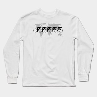 The Bicycle Race No 3 Black Repost Long Sleeve T-Shirt